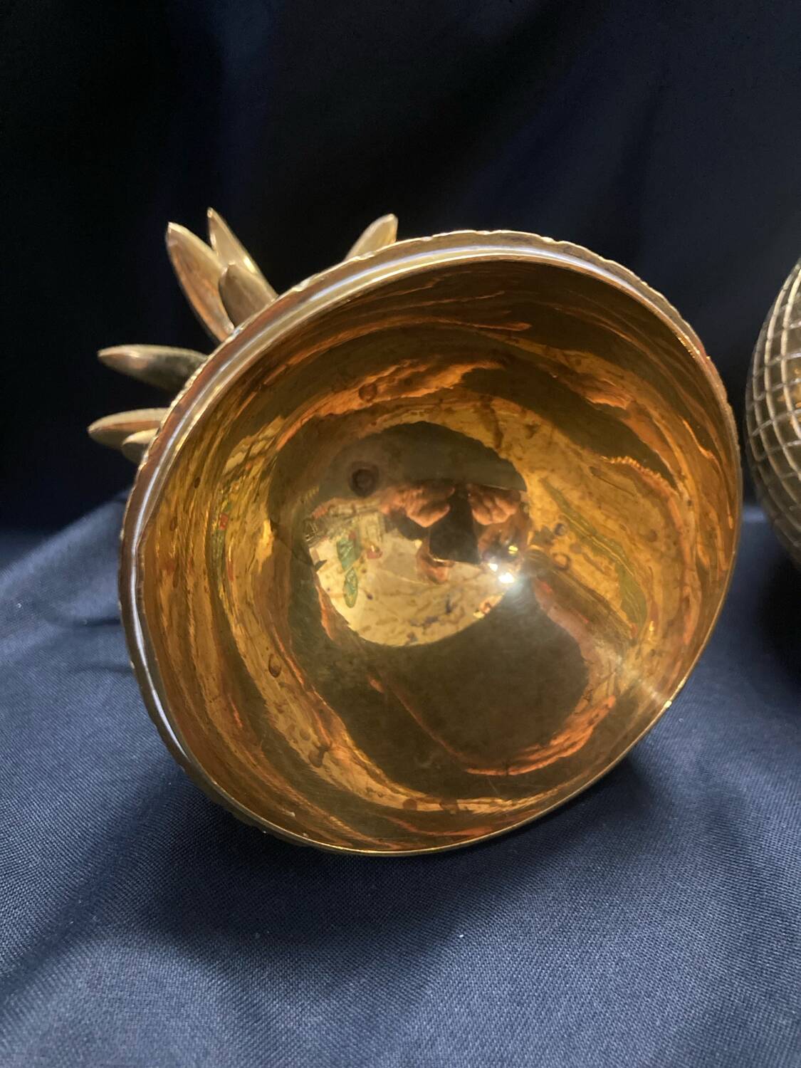 Pineapple brass ice bucket