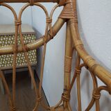 Lit enfant rotin vintage