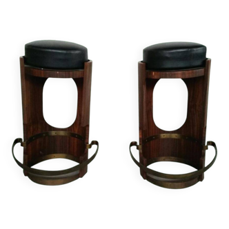 Set of stools by Manifattura Italiana, Italy, 1950s