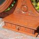 Art Deco dressing table in oak and red marble, 1920s-30s.