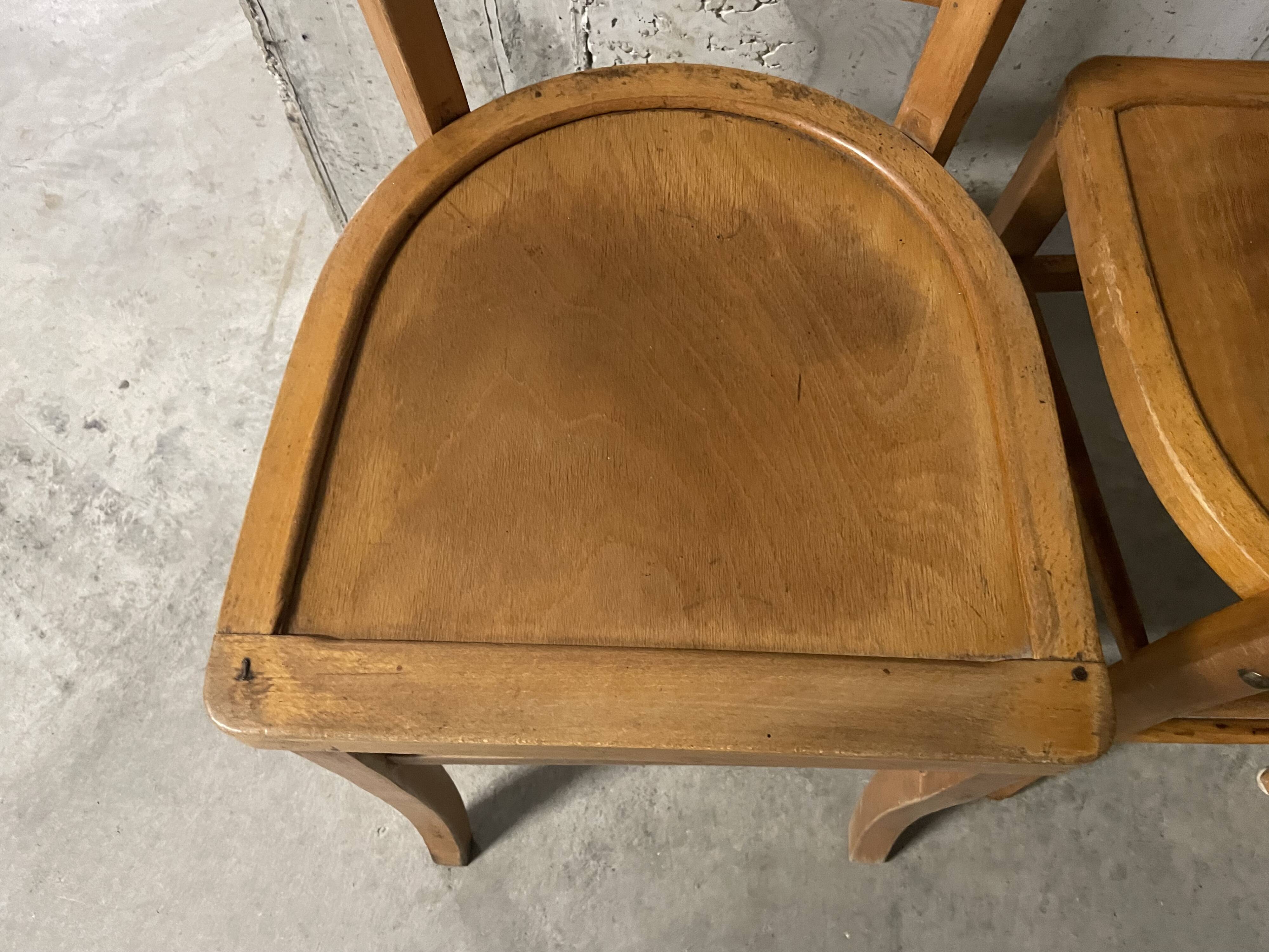 Pair of 1950s bistro chairs