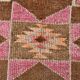 3x11 Pink and Brown Rare Colors Runner Rug, Wool Kilim Rug, 94x320Cm