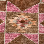 3x11 Pink and Brown Rare Colors Runner Rug, Wool Kilim Rug, 94x320Cm