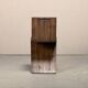 Gerrit Rietveld Zig Zag Chair is dark brown stained wood