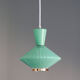 Green diabolo pendant lamp with gilding chandelier vintage luminaire