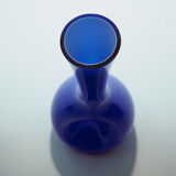 Scandinavian blue glass vase by Gunnar Anders
