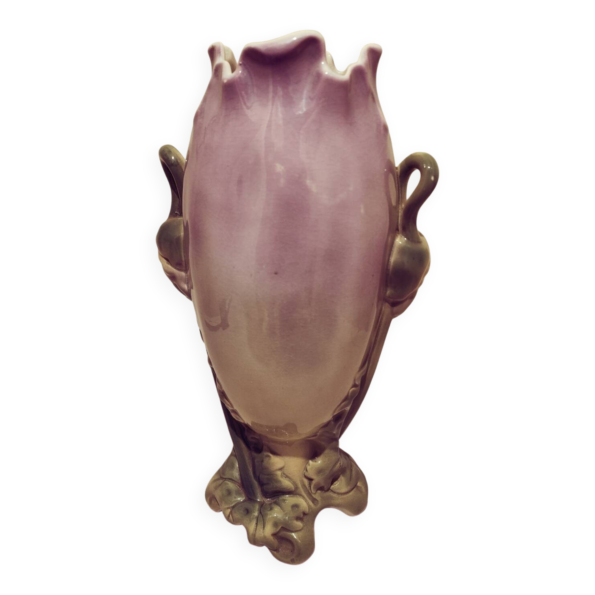 Art Nouveau vase in Lunéville earthenware