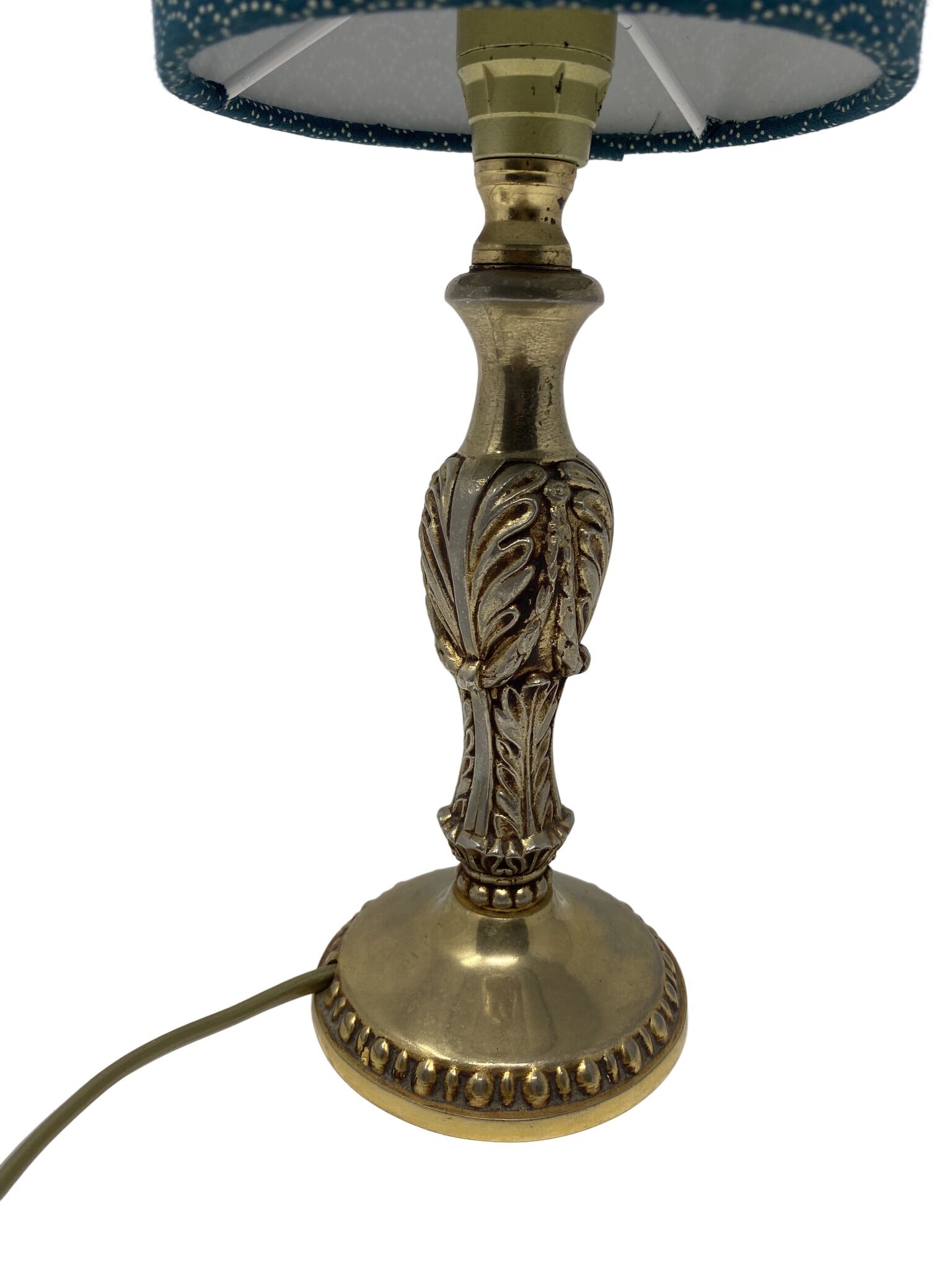 Bedside lamp with brass base