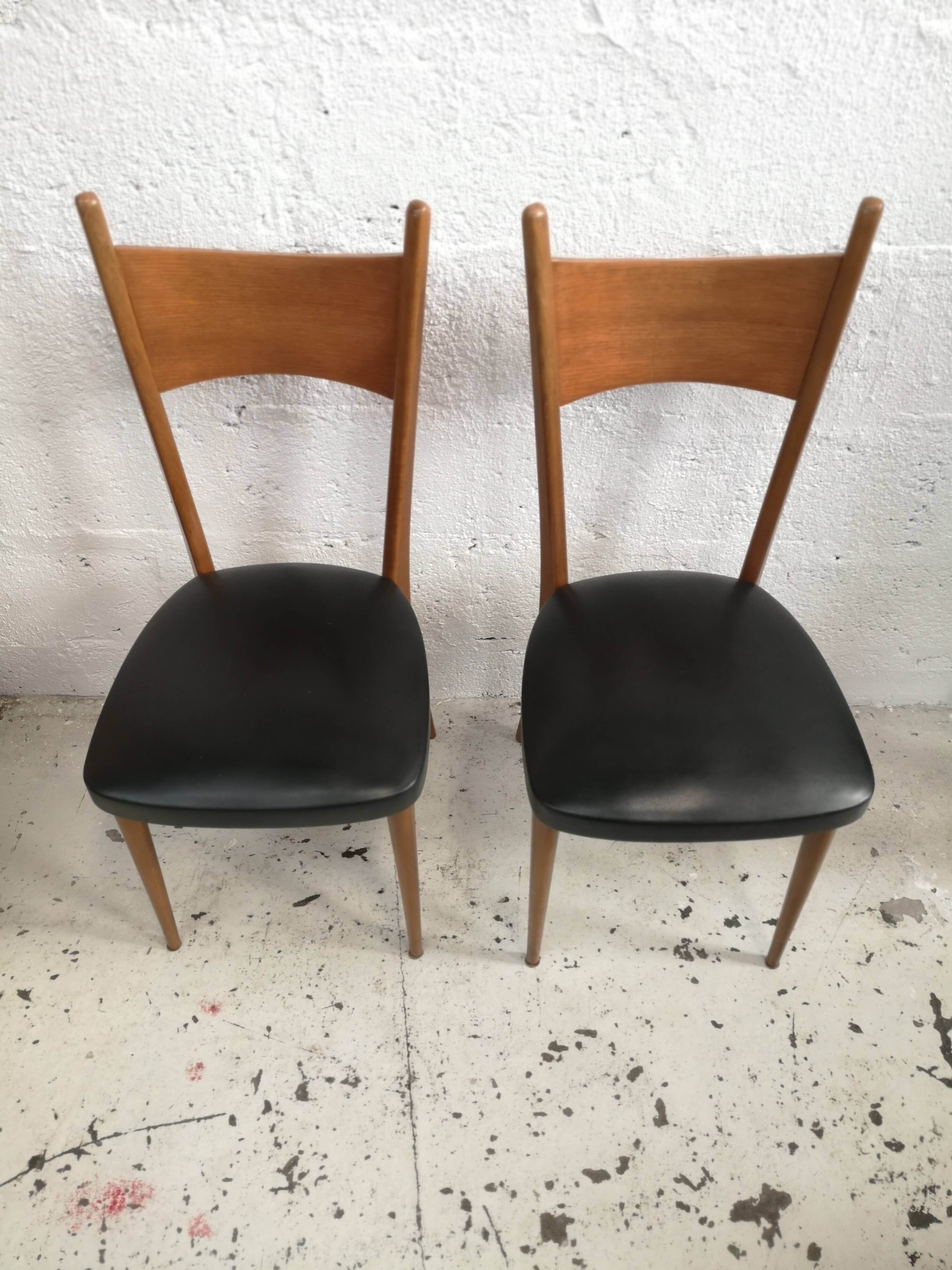 Pair of teak chairs 1950