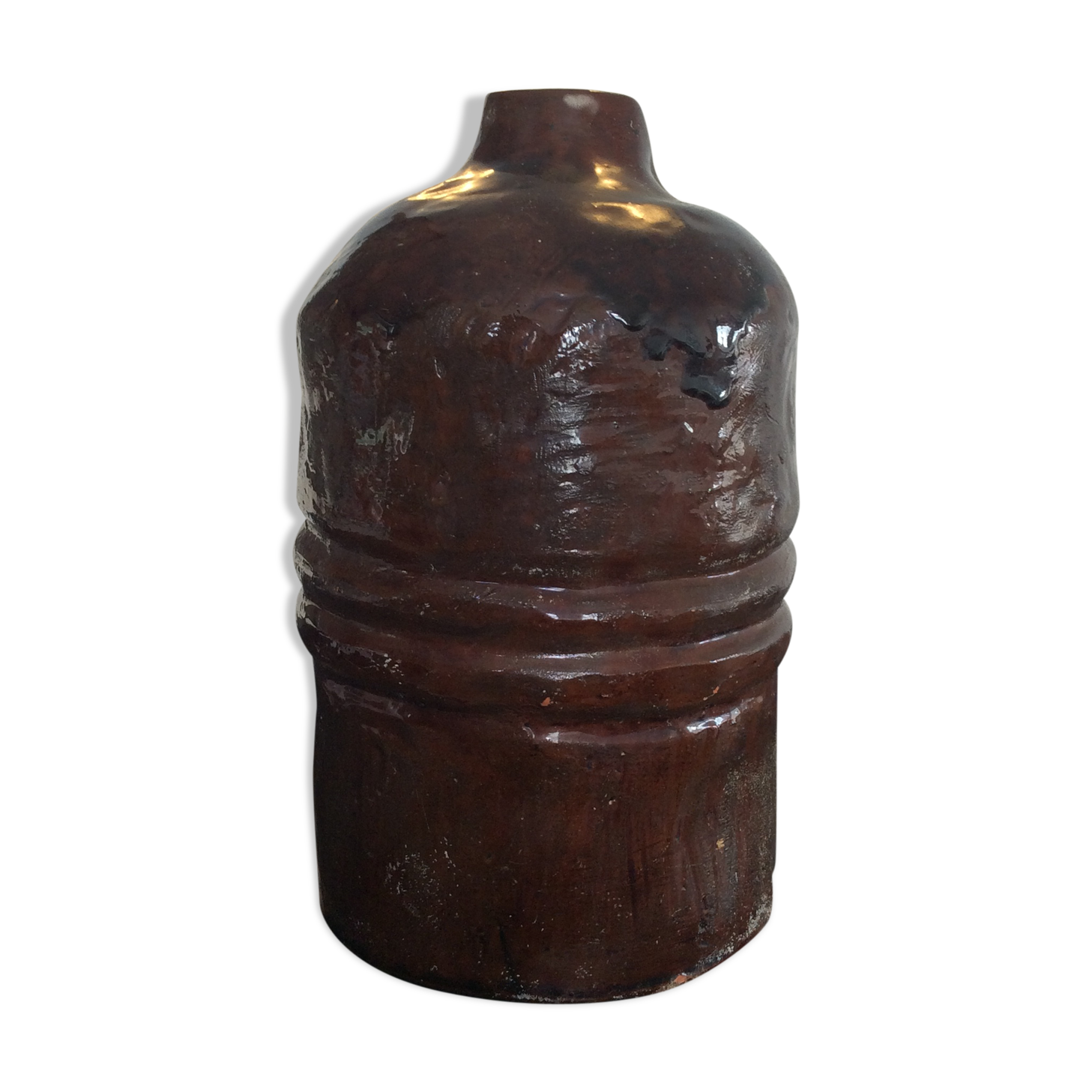 Vintage brutalist terracotta vase