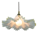 Murano Style White Ruffled Italian Hanging Glass Lamp From The 1970s