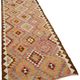 Turkish Handwoven Vintage Herki Kilim 106 cm x 340 cm