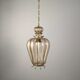 Barovier & Toso Murano blown glass lantern with 24k gold and brass, 1960s