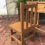 School desk with wooden chair
