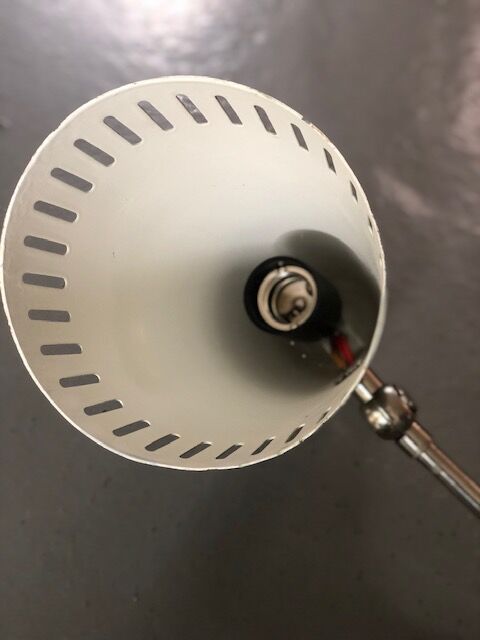 Bauhaus wall lamp in grey metal