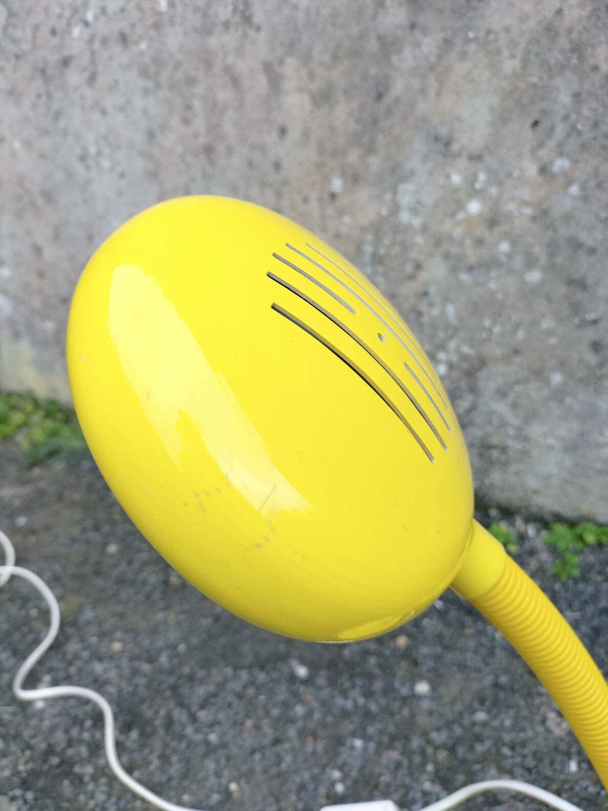 Vintage yellow Aluminor lamp