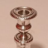 Directoire style candle holder in silver metal