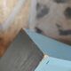 Hand-painted blue wooden tray