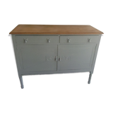 Buffet vintage green grey finish waxed