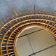 Miroir vintage en rotin ( dit ORTF )