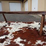 Brutalist bench in solid wood