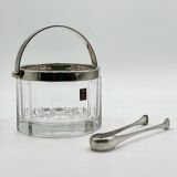 Arnolfo Di Cambio Vintage Ice Bucket in Crystal and Metal, 1980s