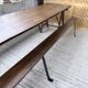 XXL trestle farm table 4m and its benches