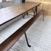 XXL trestle farm table 4m and its benches
