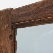 Antique oak rustic wall mirror, France ca. 1820