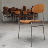Lot of 24 chairs school chairs industrial style ex Czechoslovakia 1950