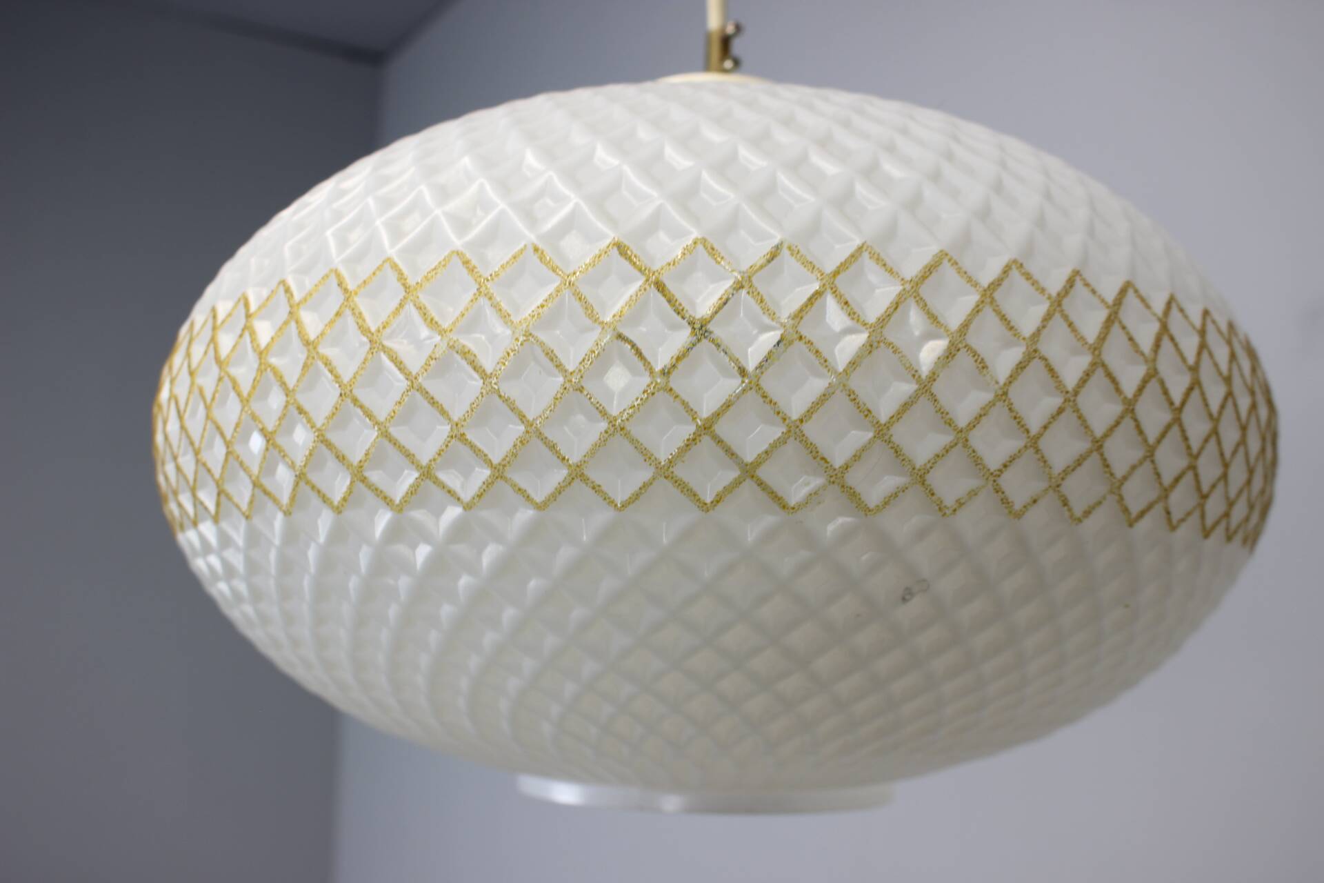 Glass pendant light, Czechoslovakia, 1970s