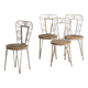 Anciennes chaises d’extérieur blanches (vers 1920). Ensemble de 4 pièces