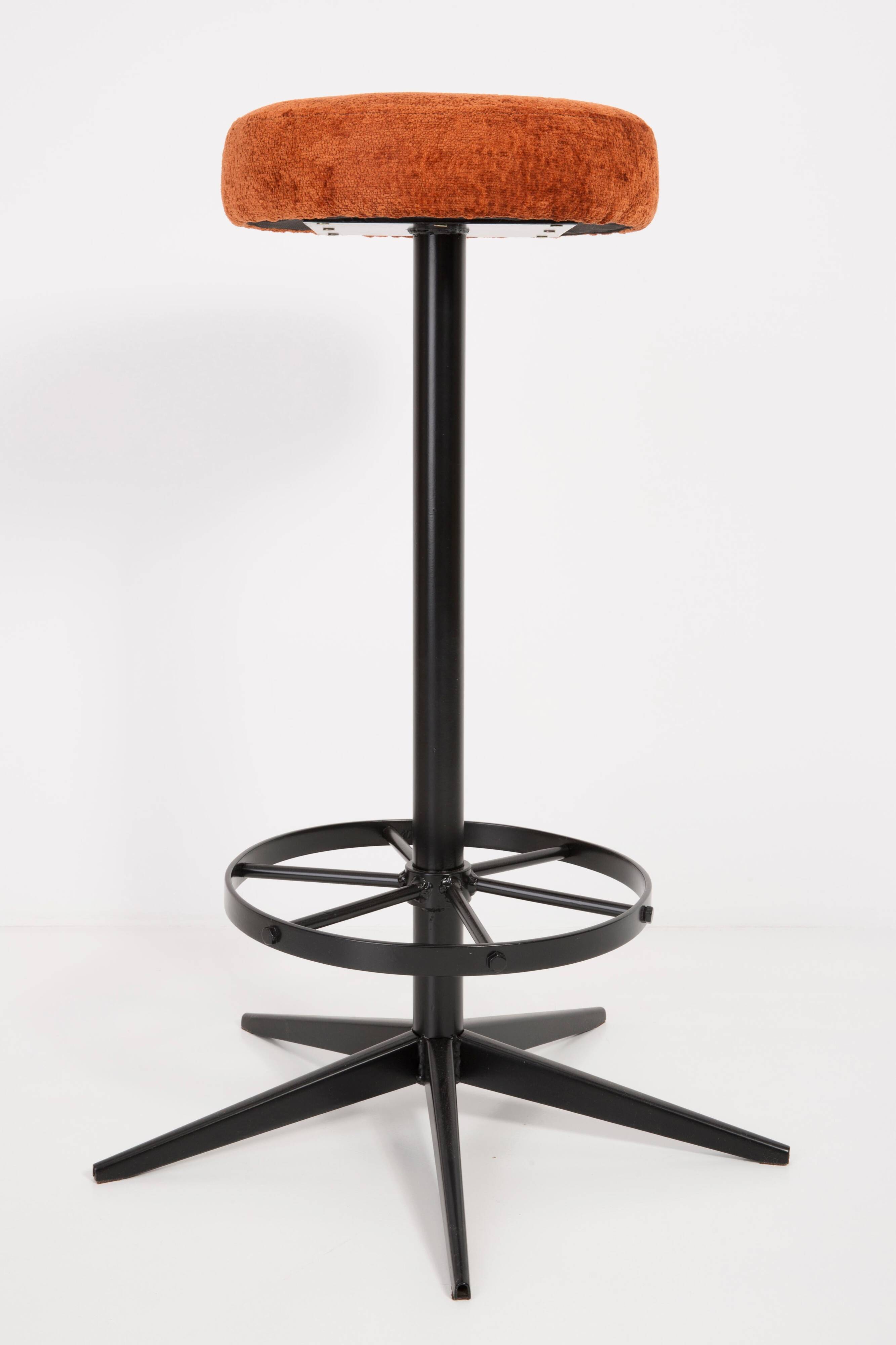 Vintage dark orange stool, Germany, 1960s