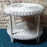 Rattan and bamboo coffee table