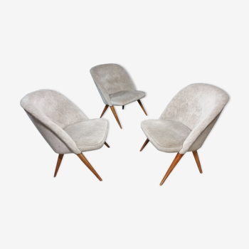 Trio de fauteuils Scissor par Knoll Antimott