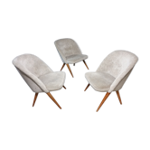 Trio of armchairs Scissor Knoll Antimott
