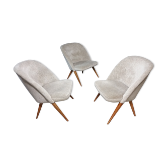 Trio de fauteuils Scissor par Knoll Antimott