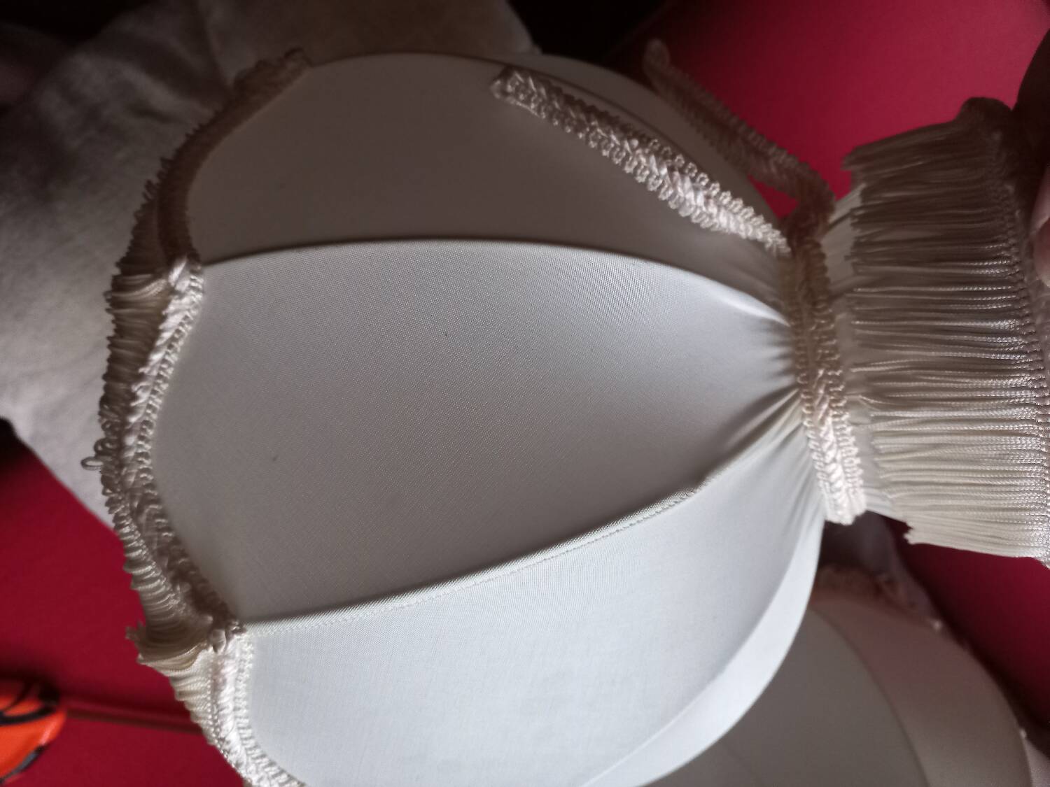 2 white lampshades