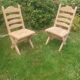 Pairs of vintage Scandinavian chairs with splayed legs.