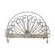 Magazine rack in white wrought iron the wheel of the peacock 1950