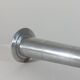Vintage postmodern art deco revival chromed aluminum candlestick