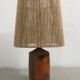 Vintage stoneware lamp and jute rope