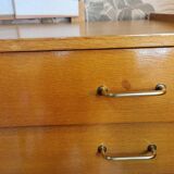 Commode vintage pieds compas miroir tryptique