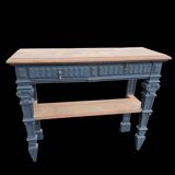 Console in patinated solid oak, late 19th century.