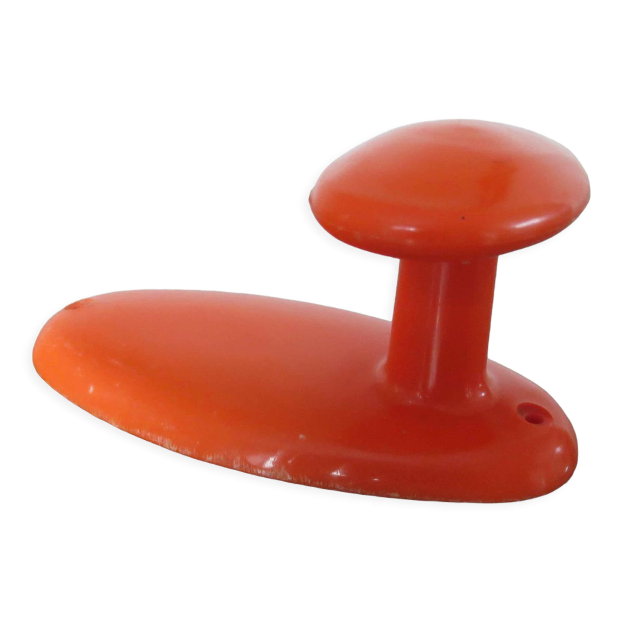 Orange plastic hook 70s