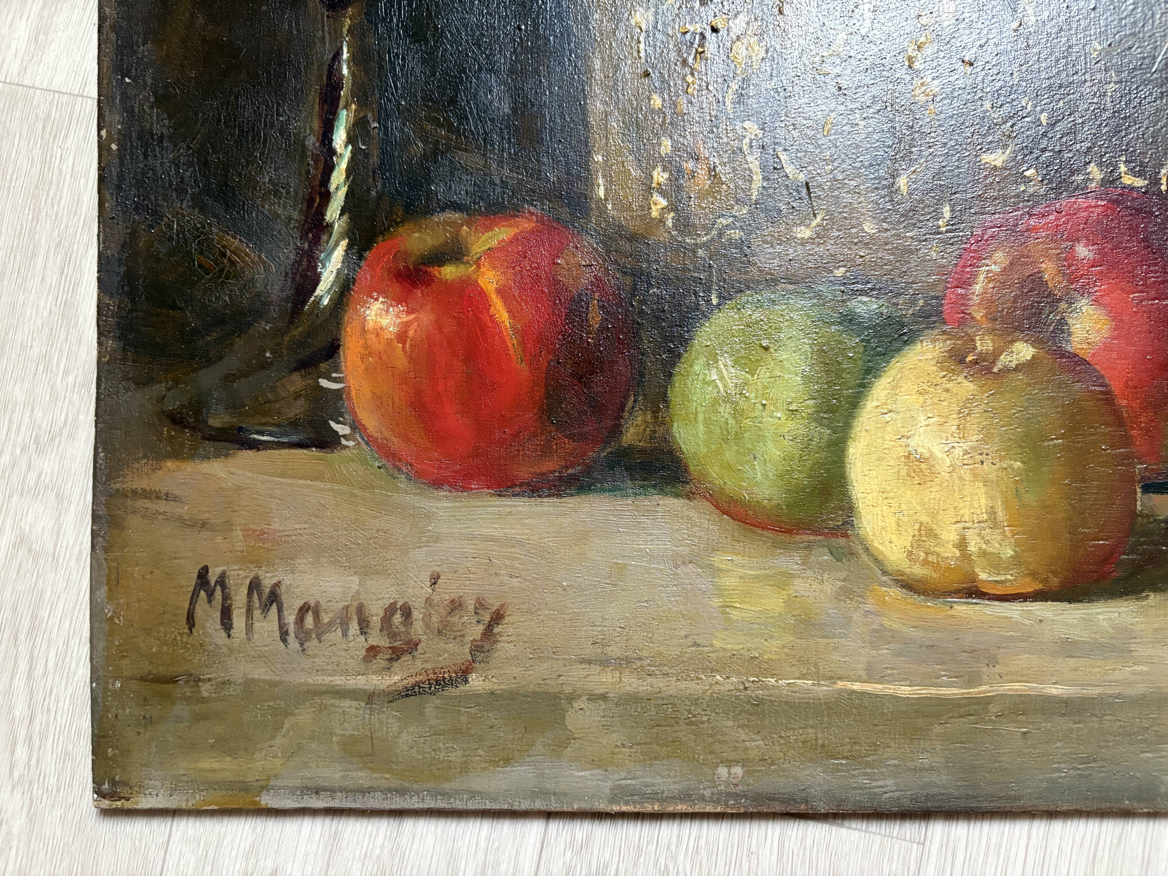 Marius mangier (1867-1952) peinture nature morte, fleurs