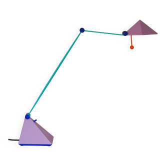 Lampe de bureau pyramide vintage de style Memphis - Design par Lungean et Pellmann pour BRILLIANT - 1980