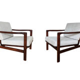 Grey B 7752 Armchairs By Zenon Bączyk For Swarzędzkie Fabryki Mebli, 1960s, Set Of 2