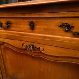 Louis XV style solid cherry wood secretary