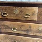 Antique curved walnut chest of drawers – 4 drawers